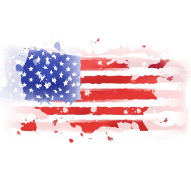  vektör harita Amerika Birleşik Devletleri Amerikan; Suluboya boya