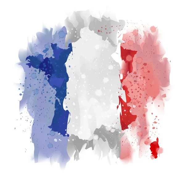 Frankrike karta akvarell färg — Stock vektor