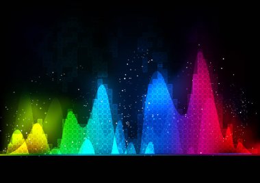 vektör arka plan tasarlamak teknoloji iletişim dalga