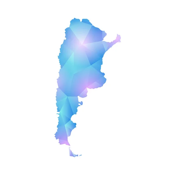 Karte von Argentinien Vektor Design Illustration Polygon — Stockvektor