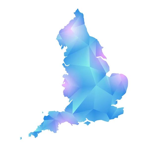 Векторная карта многоугольника Англии — стоковый вектор
