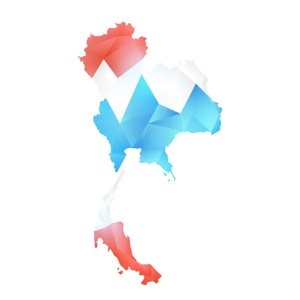 Vektorkarte des thailändischen Polygons — Stockvektor