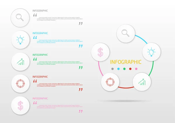 Vector illustration Infographic workflow layout diagram number o — Stock Vector