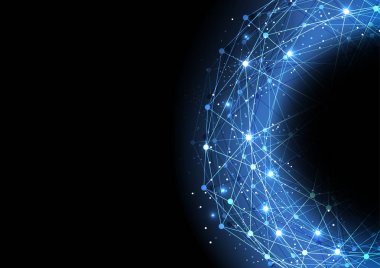 vektör çokgen arka plan tasarlamak teknoloji iletişim bilgileri