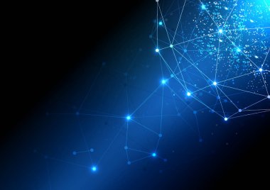 vektör çokgen arka plan tasarlamak teknoloji iletişim bilgileri