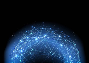 vektör çokgen arka plan tasarlamak teknoloji iletişim bilgileri