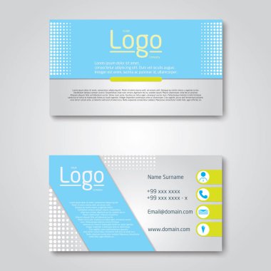 vektör kartvizit şablonu modern düz tasarımı