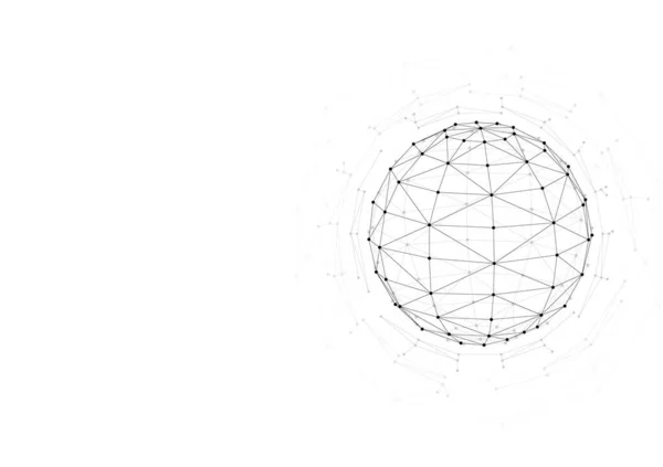 Vektor Polygon Hintergrund Abstrakt Technologie Kommunikation Daten Wissenschaft — Stockvektor