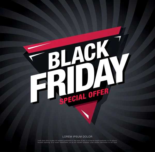 Black Friday Banner de venta — Vector de stock