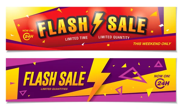 Modelo de banner de venda flash — Vetor de Stock