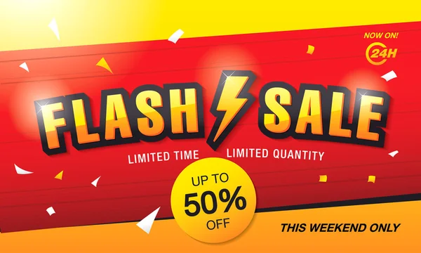 Plantilla de banner de venta flash — Vector de stock