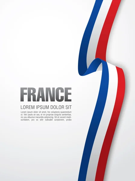 Κορδέλα σημαία της Γαλλίας — Διανυσματικό Αρχείο