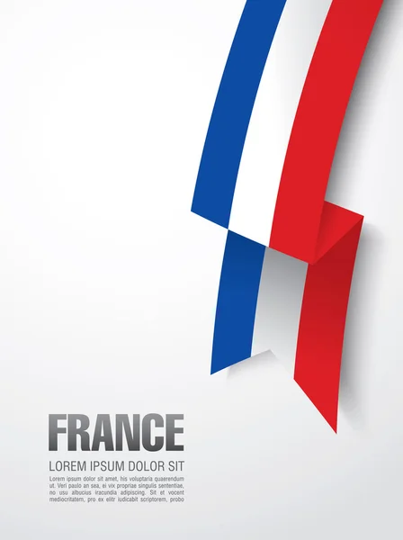 Cinta de bandera francesa — Vector de stock