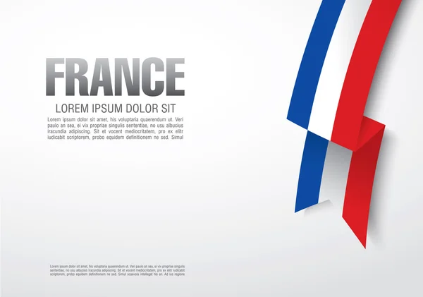 法国国旗丝带 — 图库矢量图片