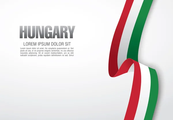 Cinta de bandera húngara abstracta — Vector de stock