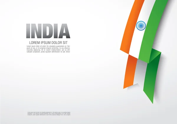 Ruban drapeau Inde — Image vectorielle