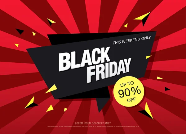 Banner zum Black Friday — Stockvektor