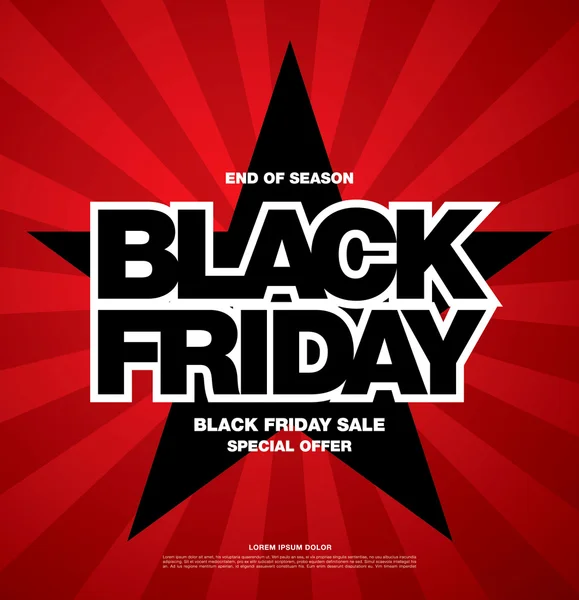 Black Friday Banner de venta — Vector de stock