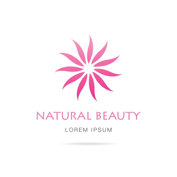 Diseño del logo de belleza natural — Vector de stock