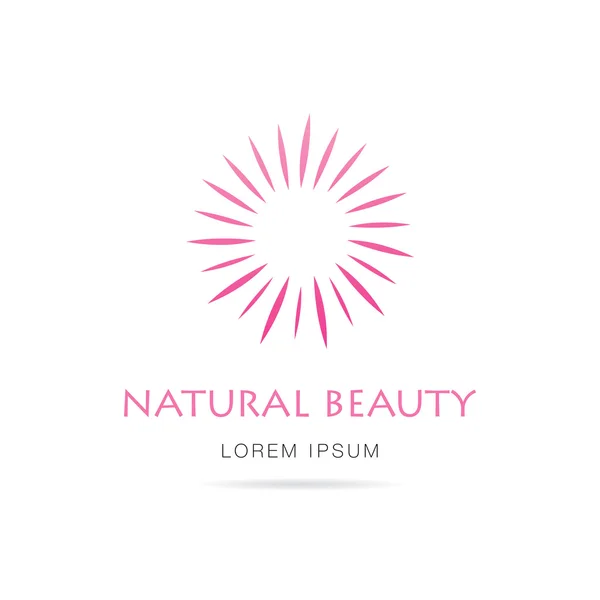 Natural beauty logo design — Stock Vector