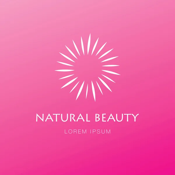 Diseño del logo de belleza natural — Vector de stock
