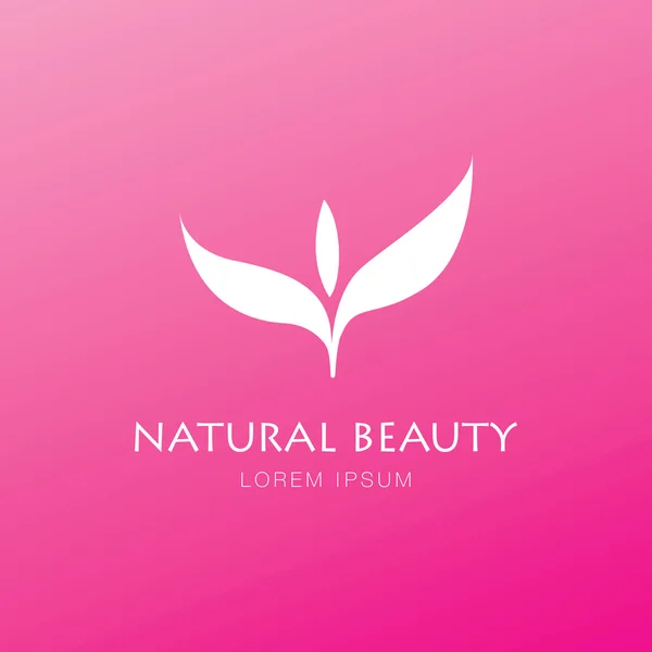 Doğal güzellik logo tasarımı — Stok Vektör