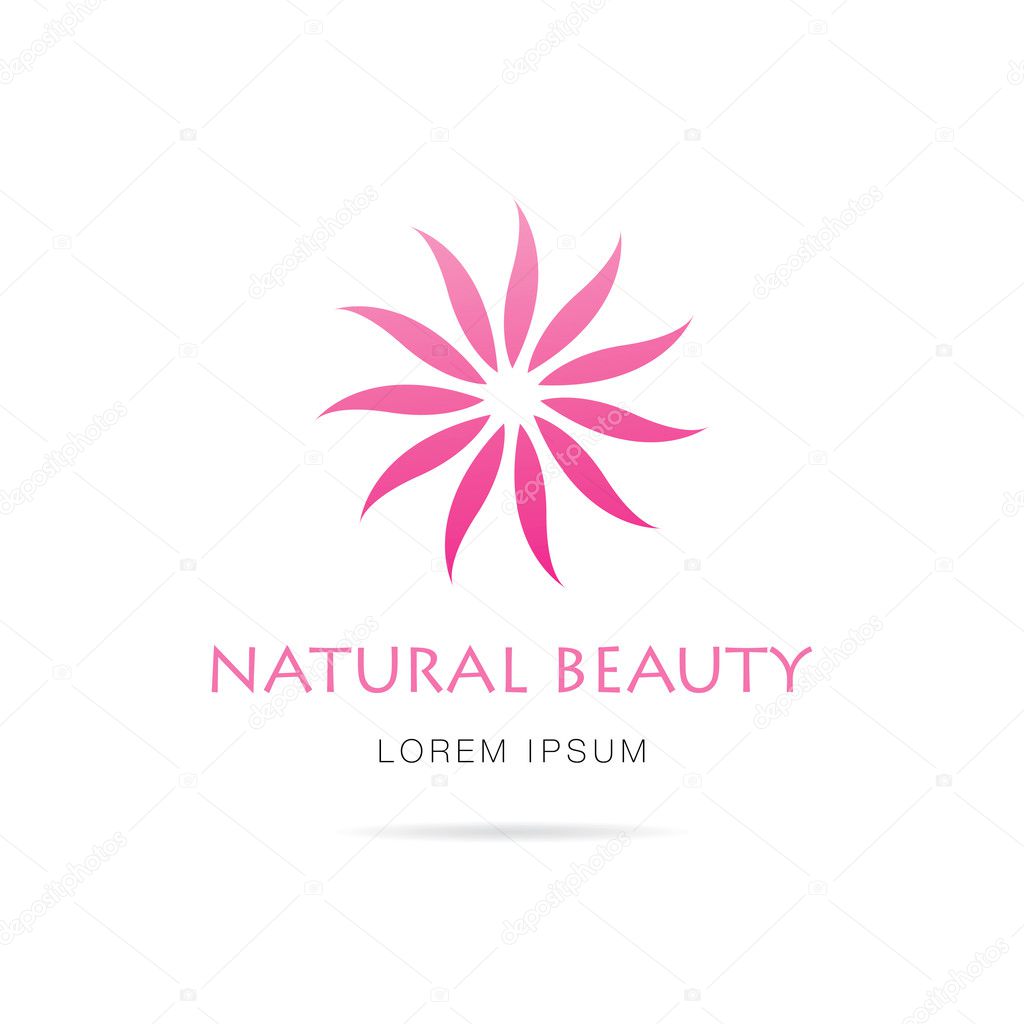 Natural beauty logo design.  Vector illustration