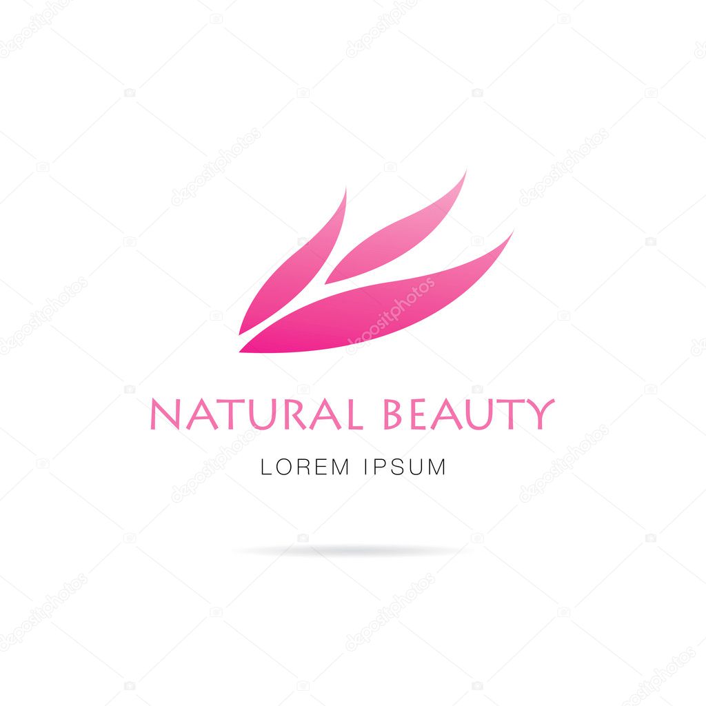 Natural beauty logo design.  Vector illustration