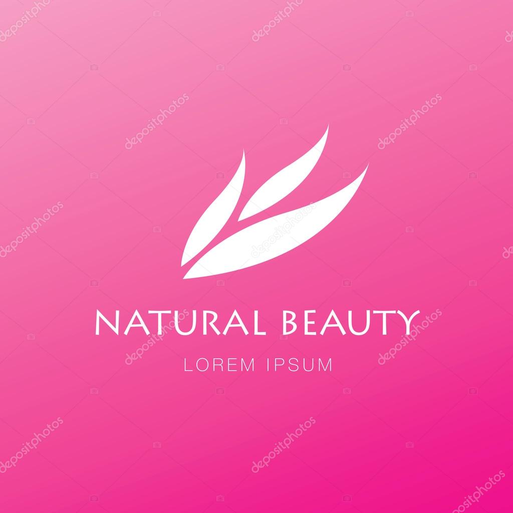 Natural beauty logo design.  Vector illustration