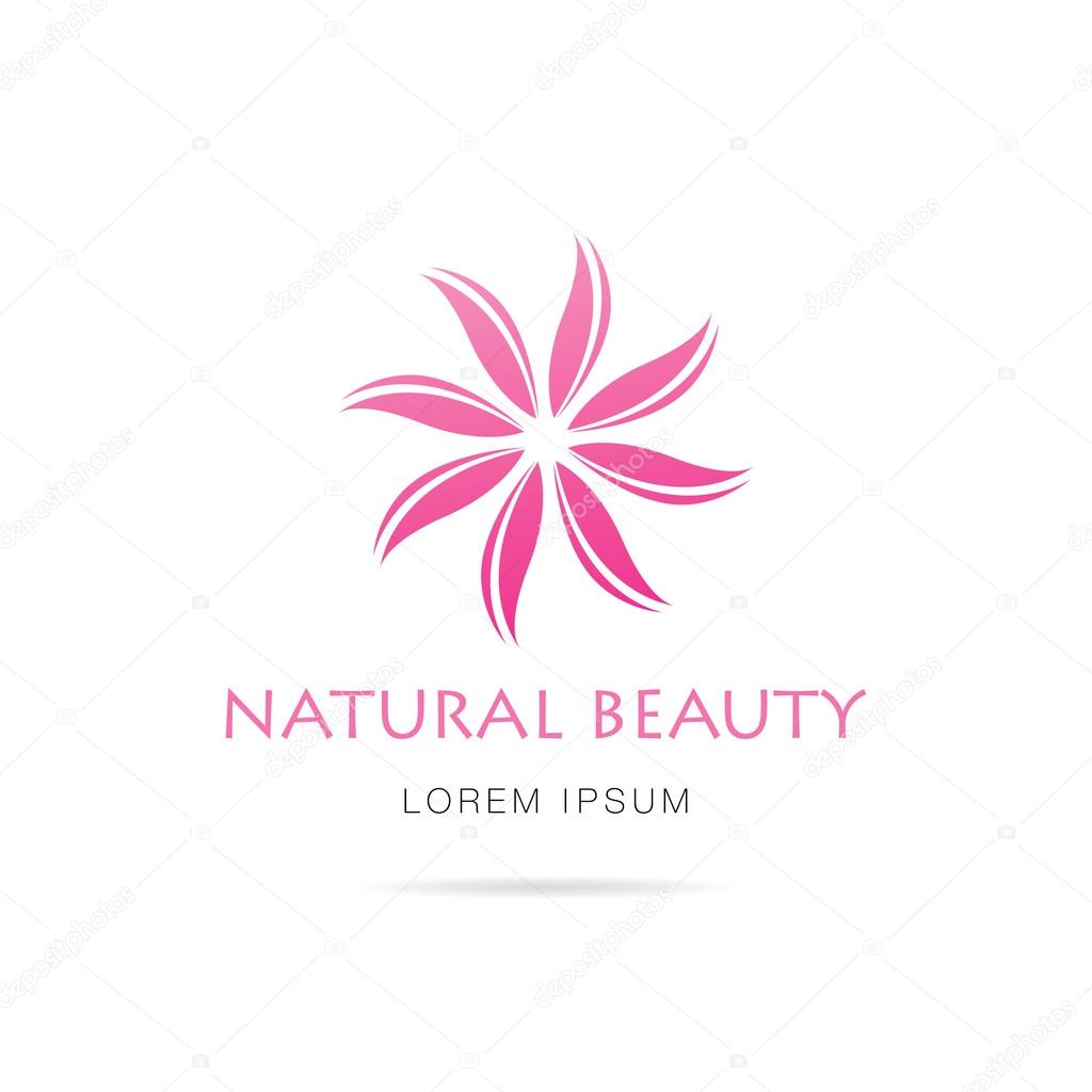 Natural beauty logo design.  Vector illustration