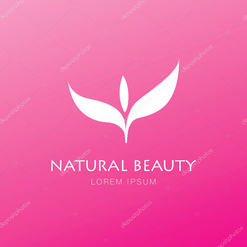 Natural beauty logo design.  Vector illustration