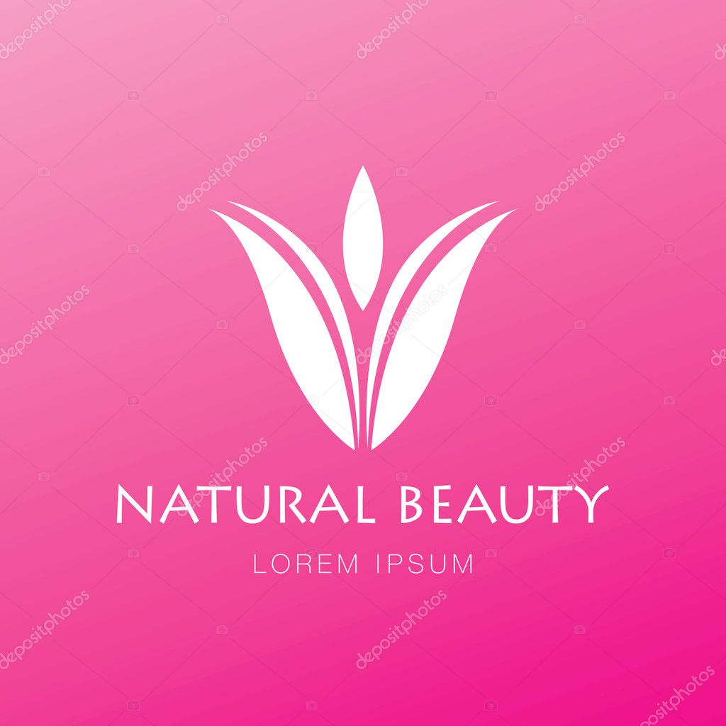 Natural beauty logo design.  Vector illustration