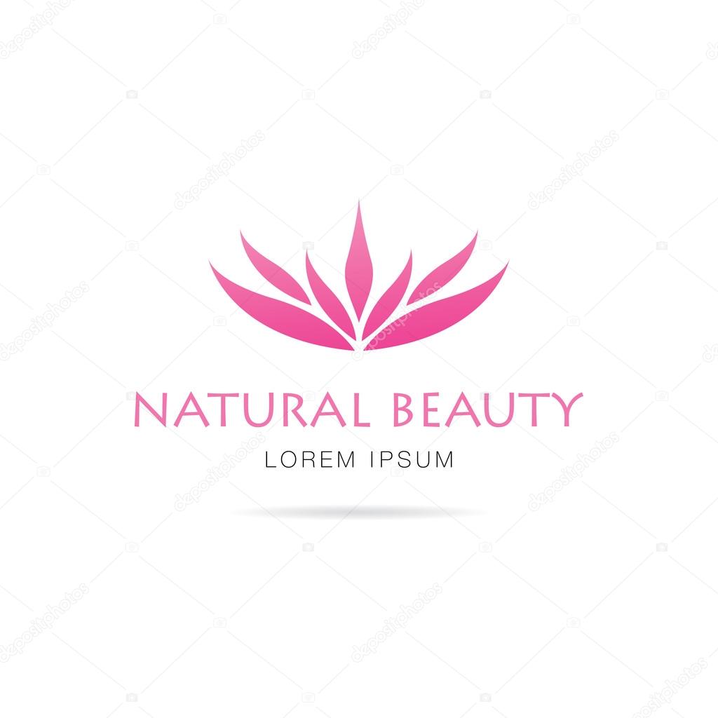 Natural beauty logo design.  Vector illustration
