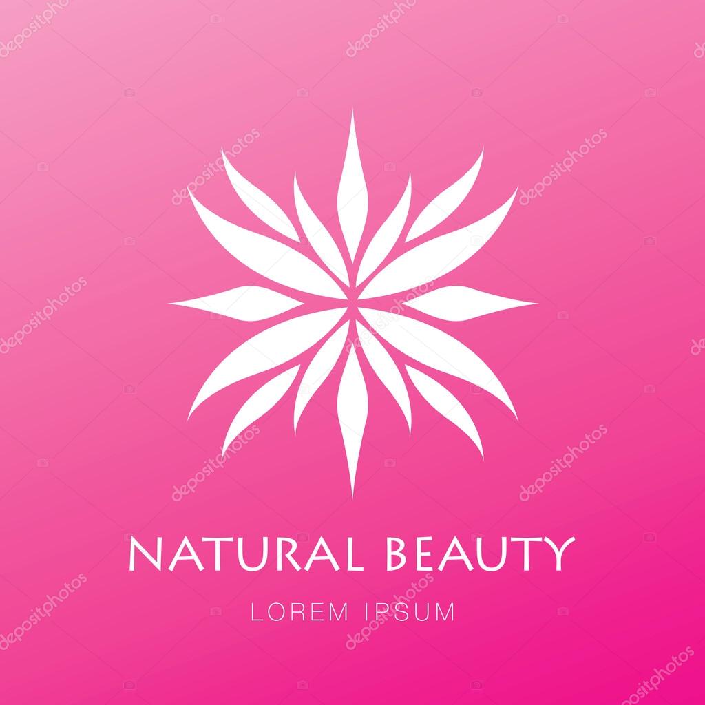 Natural beauty logo design.  Vector illustration