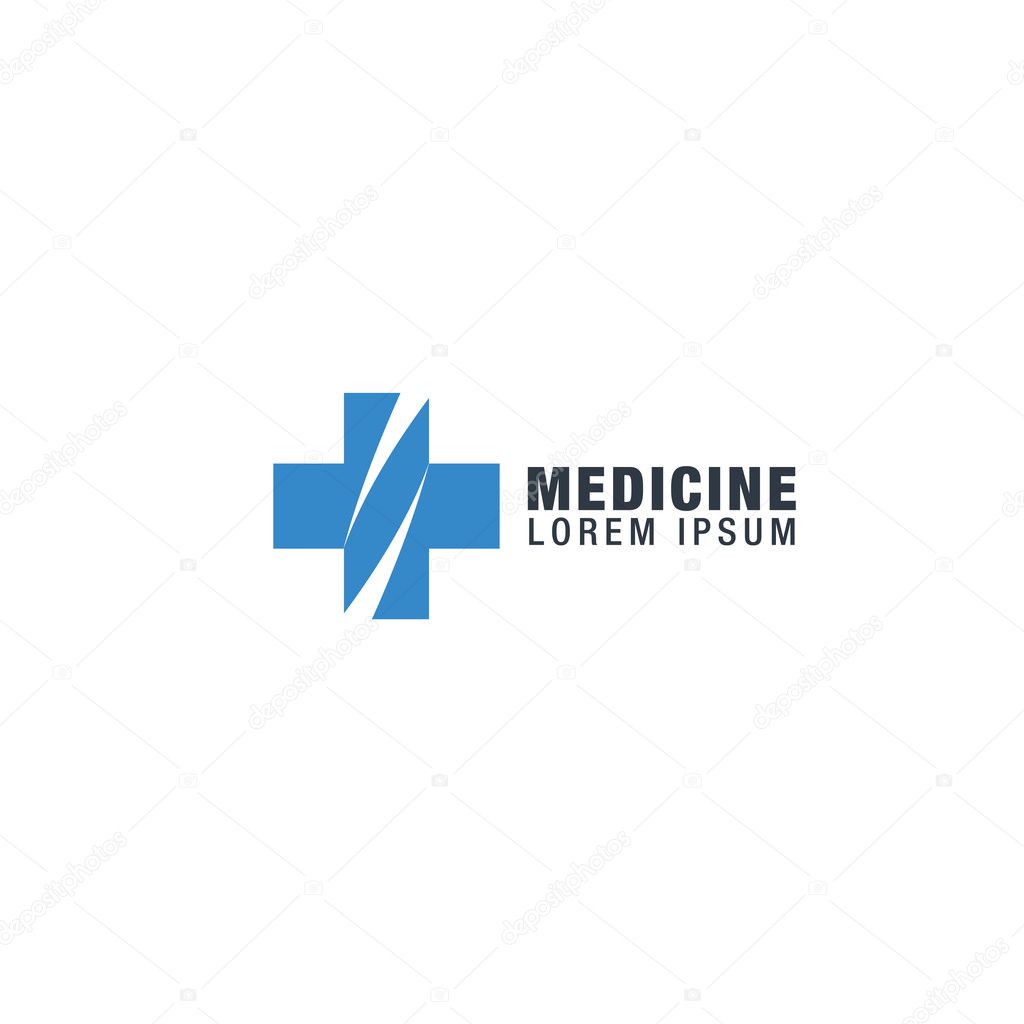Medicine logo design. Vector illustration