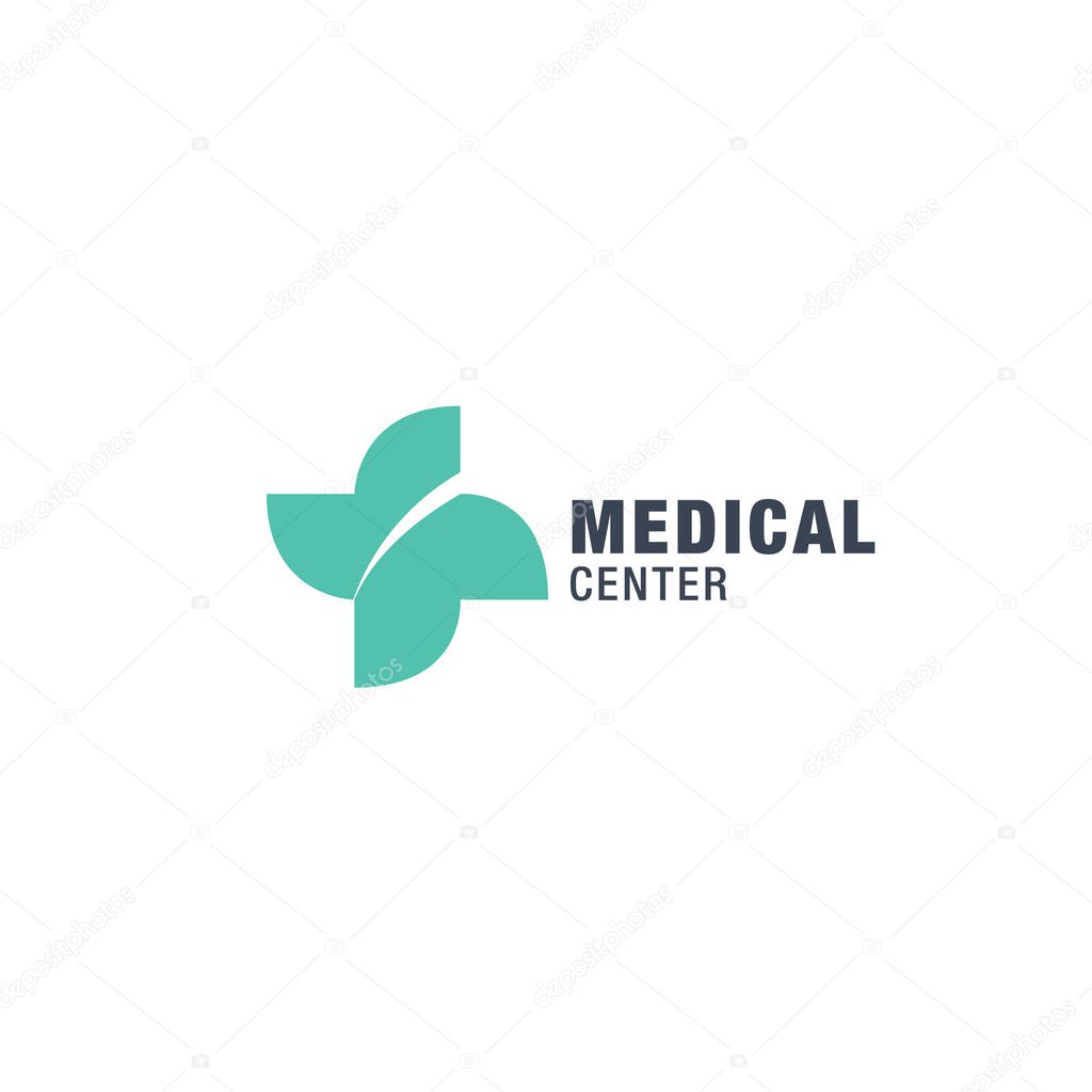 Medical center logo design. Vector illustration