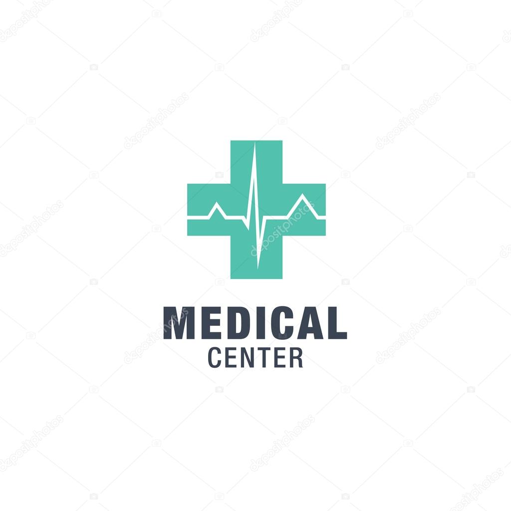 Medical center logo design. Vector illustration