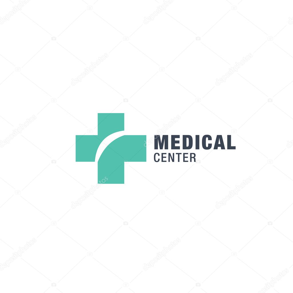 Medical center logo design. Vector illustration