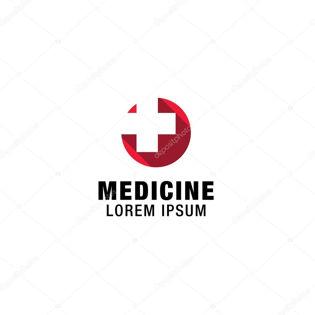 Medicine logo design. Vector illustration