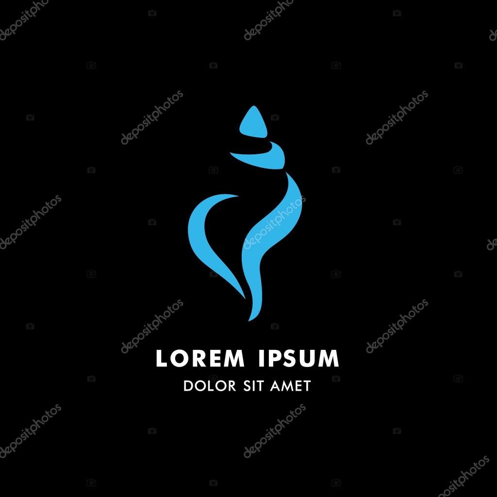 Abstract logo template design. Shape of natural shell