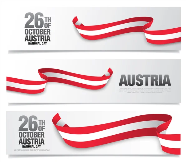 Austria carteles del día nacional — Vector de stock