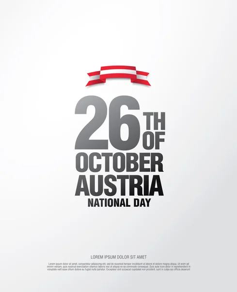 Austria national day poster — Stock Vector