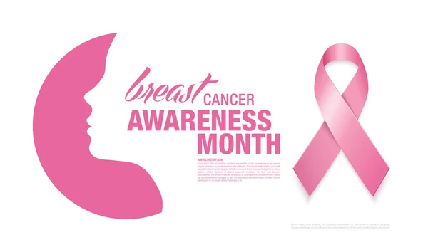 Mois de la sensibilisation au cancer du sein — Image vectorielle