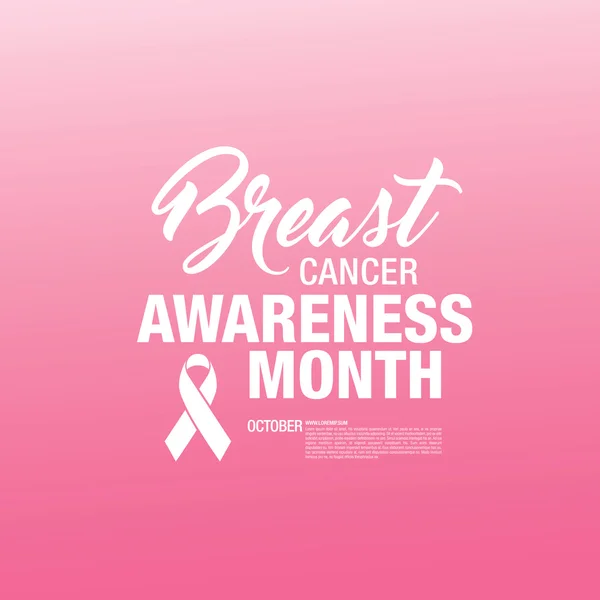 Miesiąc świadomości na temat raka piersi — Wektor stockowy