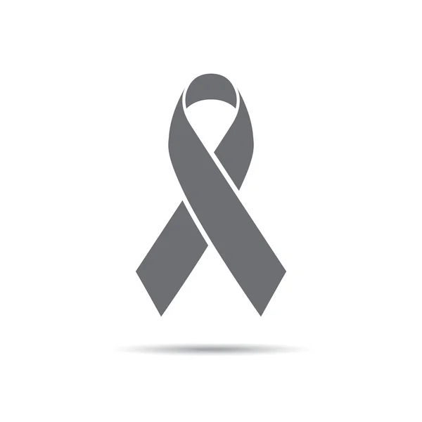 Svart awareness ribbon — Stock vektor