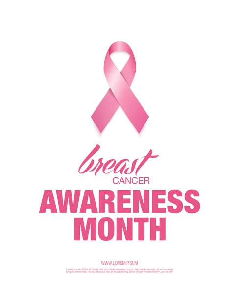 Μήνας ευαισθητοποίησης του καρκίνου του μαστού — Διανυσματικό Αρχείο