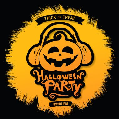 Cadılar Bayramı Parti Posteri. 