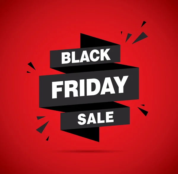 Zwart banner sjabloon voor vrijdag verkoop — Stockvector