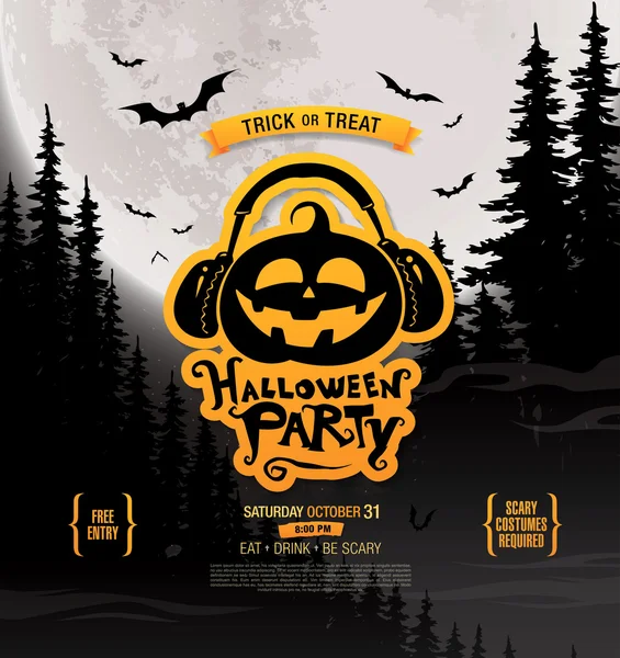 Cartel de fiesta de Halloween. — Vector de stock