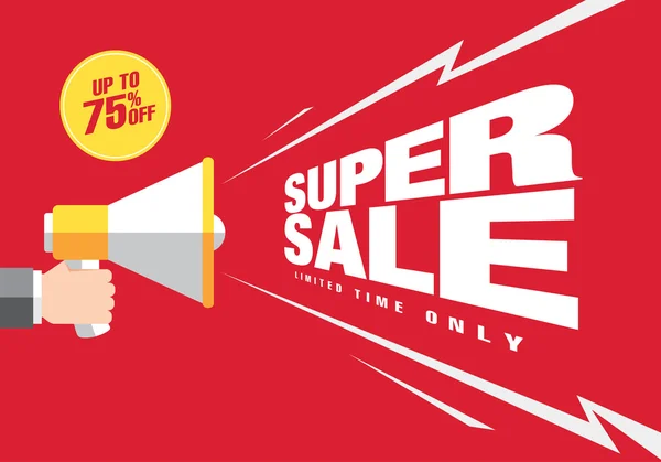 Super Sale Banner Vorlage — Stockvektor